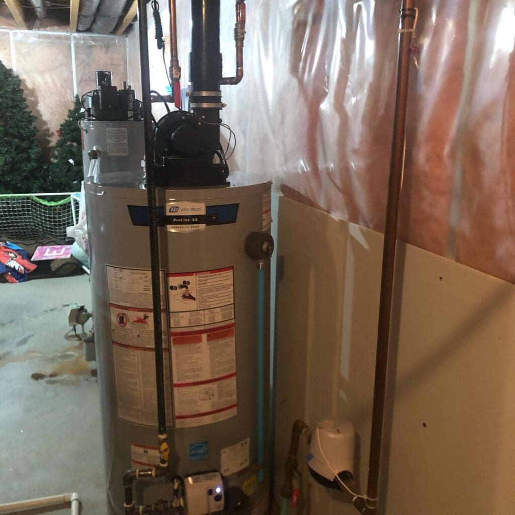 50 USA gallon power vented hot water tank replacement in Sherwood Park, Strathcona County AB