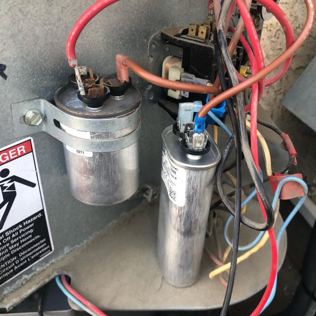 capacitator replacement on an AC unit in Sherwood Park