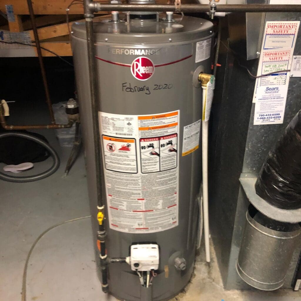 How water tank replacement in Fort Sask by Heartland