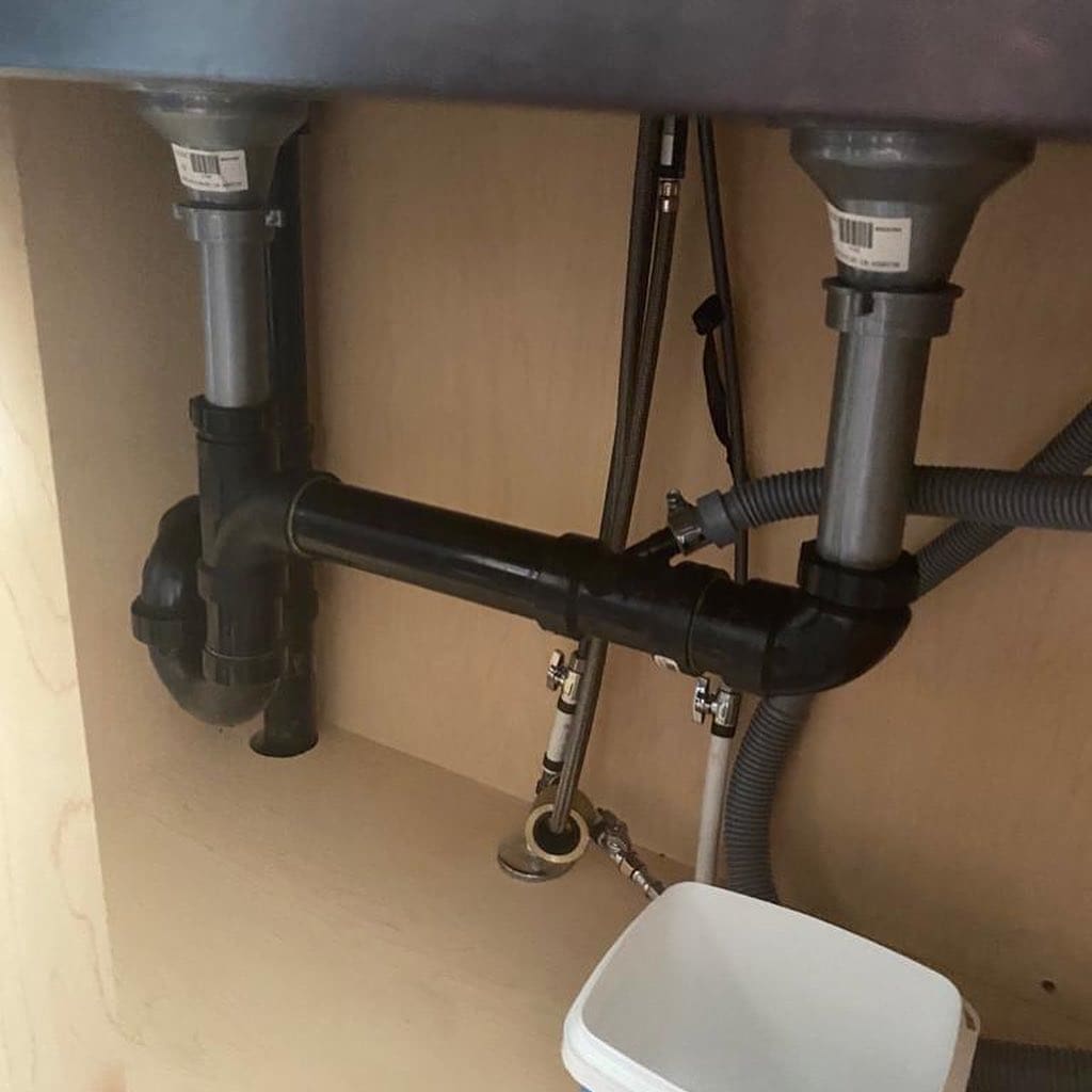 kitchen sink drainage piping rebuild in Edmonton AB post cloging