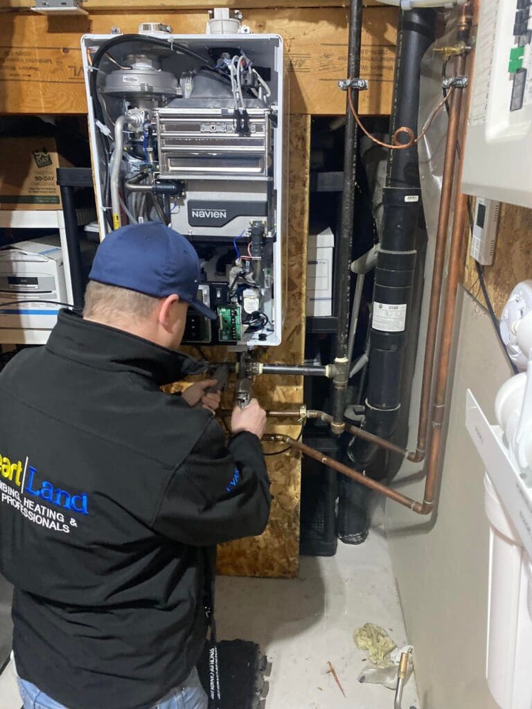 Navien tankless water heater replacement in Edmonton ABe