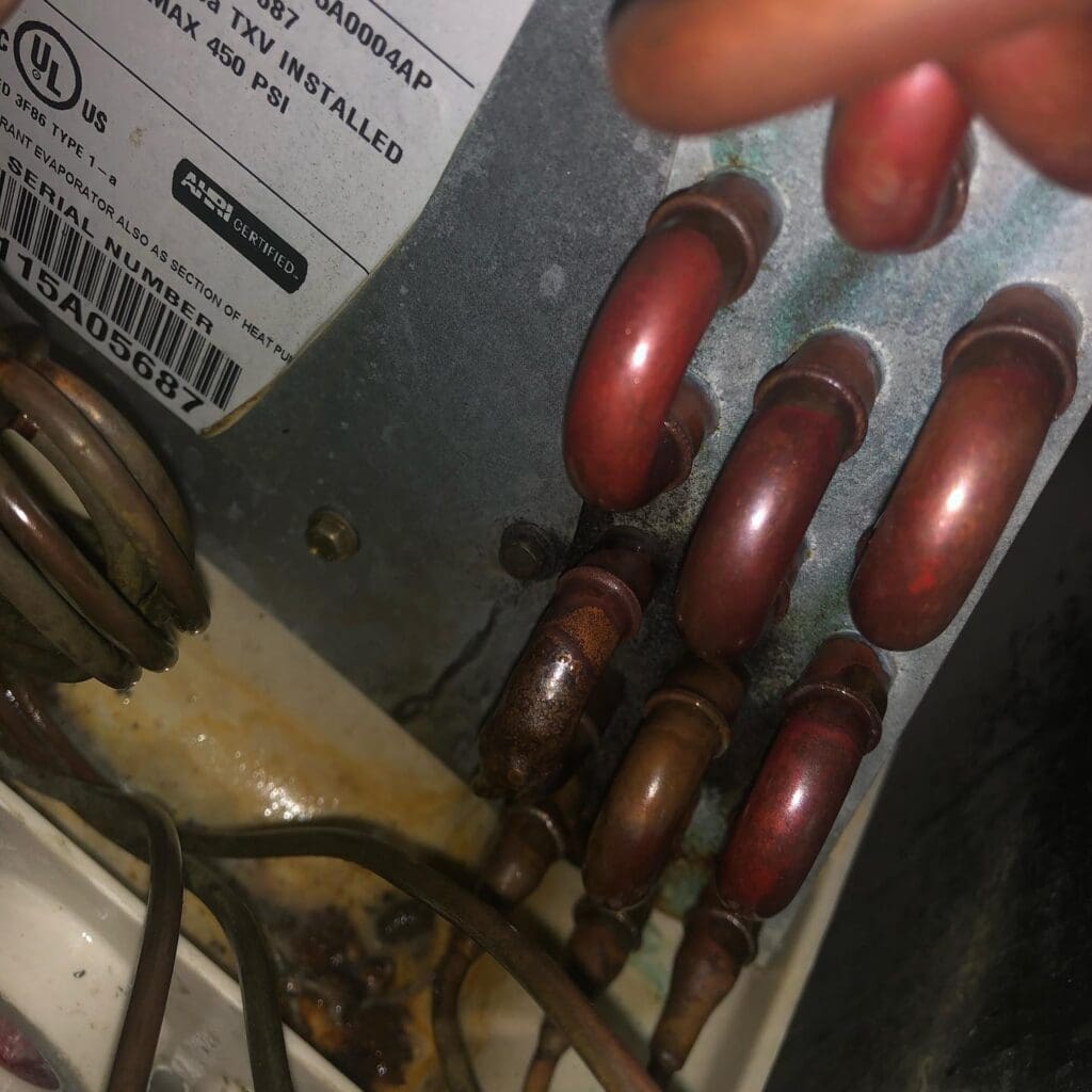 AC evaporator coil replacement in Fort Sask