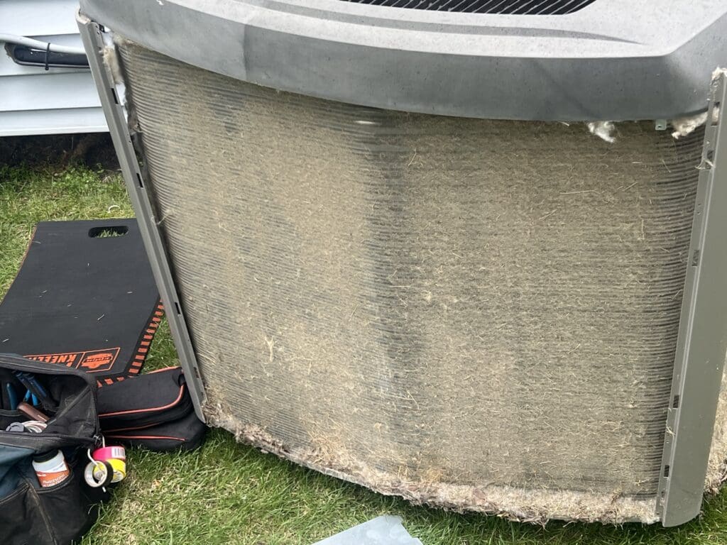 dirty AC unit in Sherwood Park 