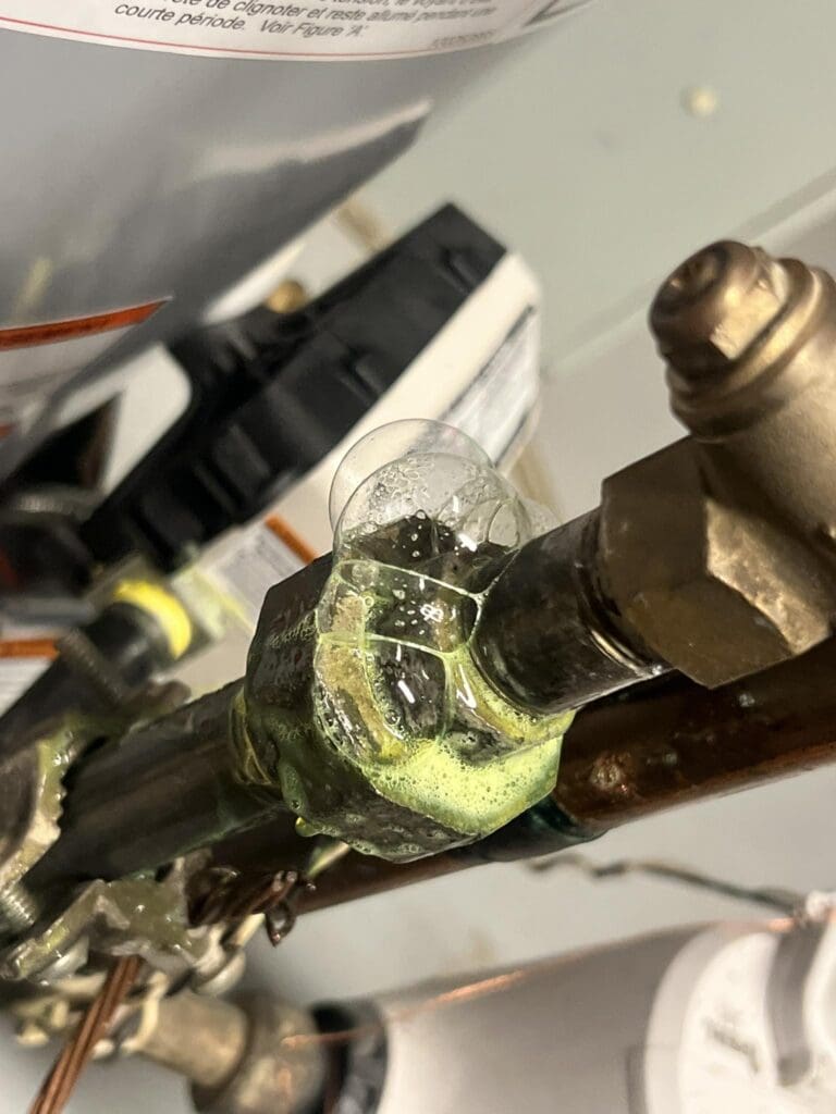 gas line union fitting replacement to furnace in edmonton ab