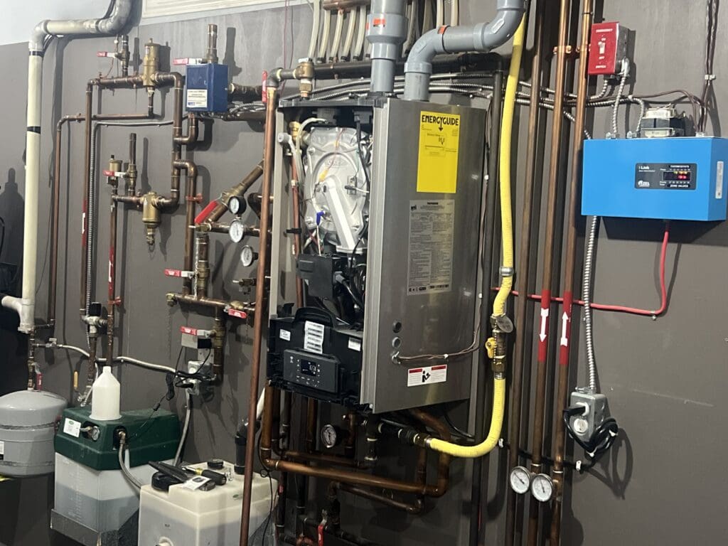 New hydronic installation in progress