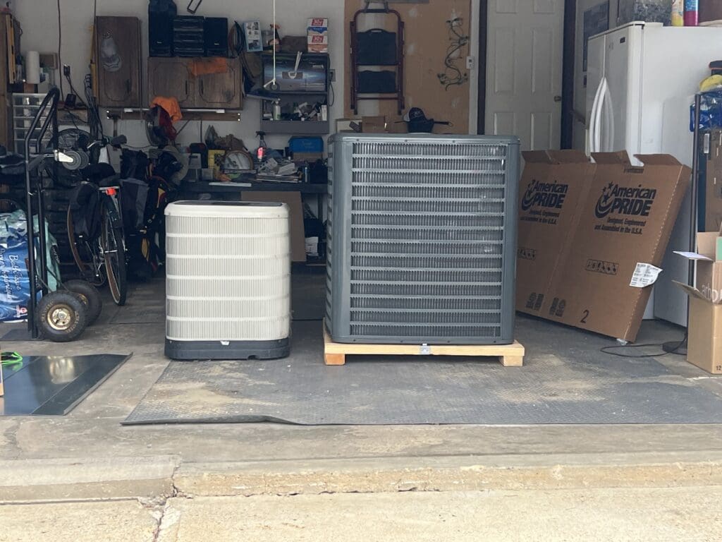 New Lennox AC delivery to client prior to installation in Fort Sask