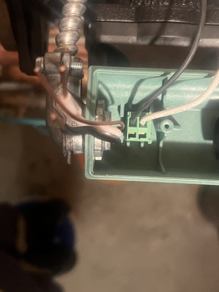 wiring-boiler-sherwood-park boiler installation in progress in sherwood park